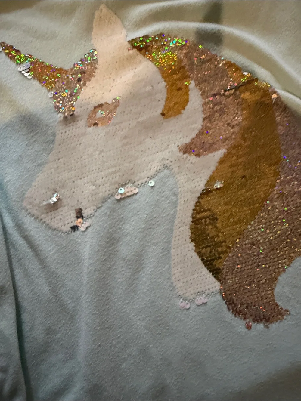 Carter's Mint Sequin Unicorn Short Sleeve Tee